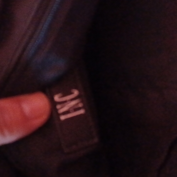 - I-N-C tote nylon black marble come with small purse - Picture 2 of 5